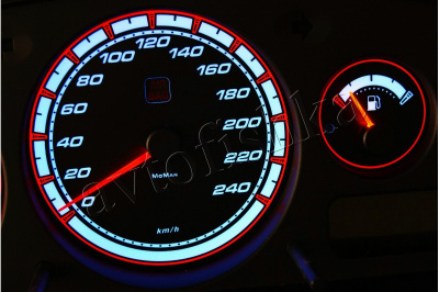 Nissan Primera P11 светодиодные шкалы (циферблаты) на панель приборов