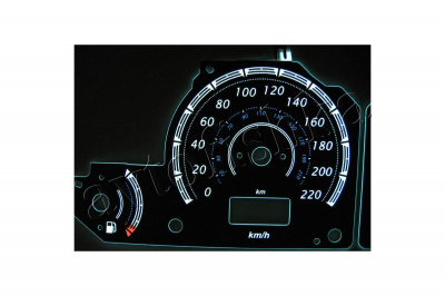 Nissan Primera P11 - дорестайл светодиодные шкалы (циферблаты) на панель приборов - дизайн 1